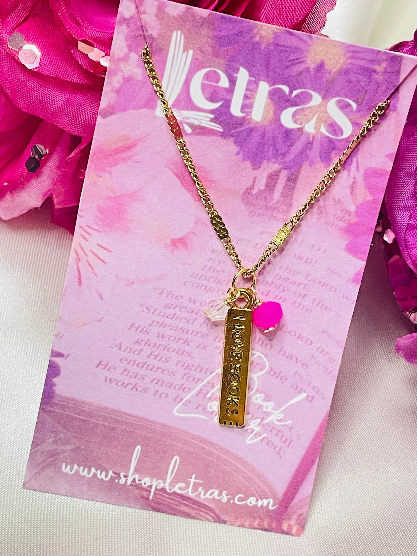 Collar "I Love Books"