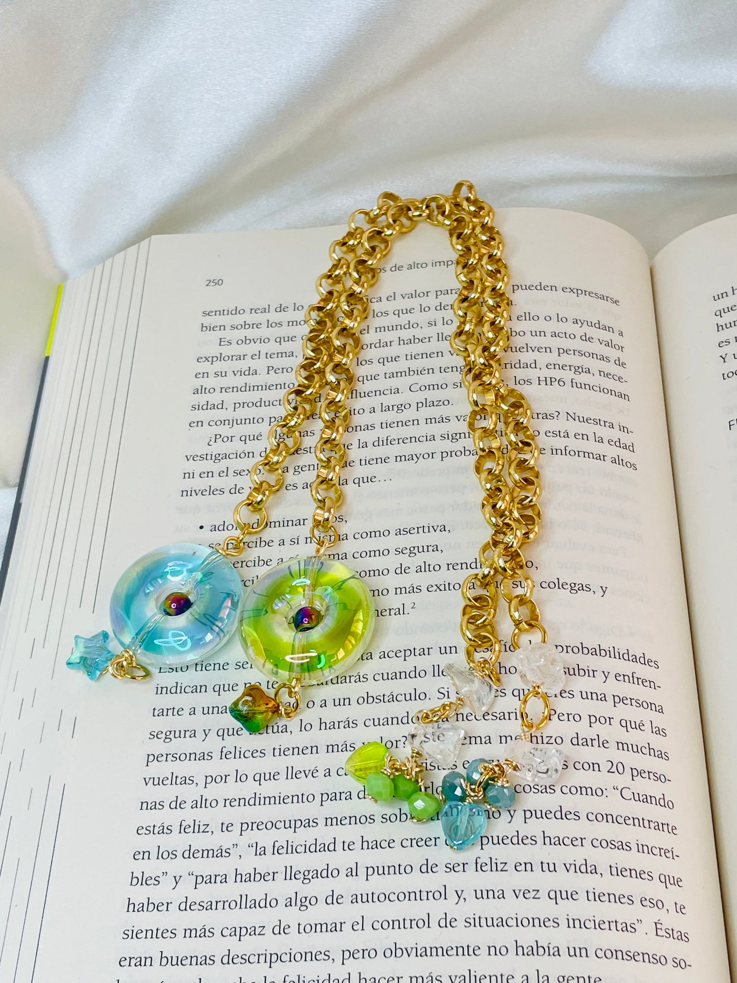 Marcador de Libros Aros de Cristal Chunky