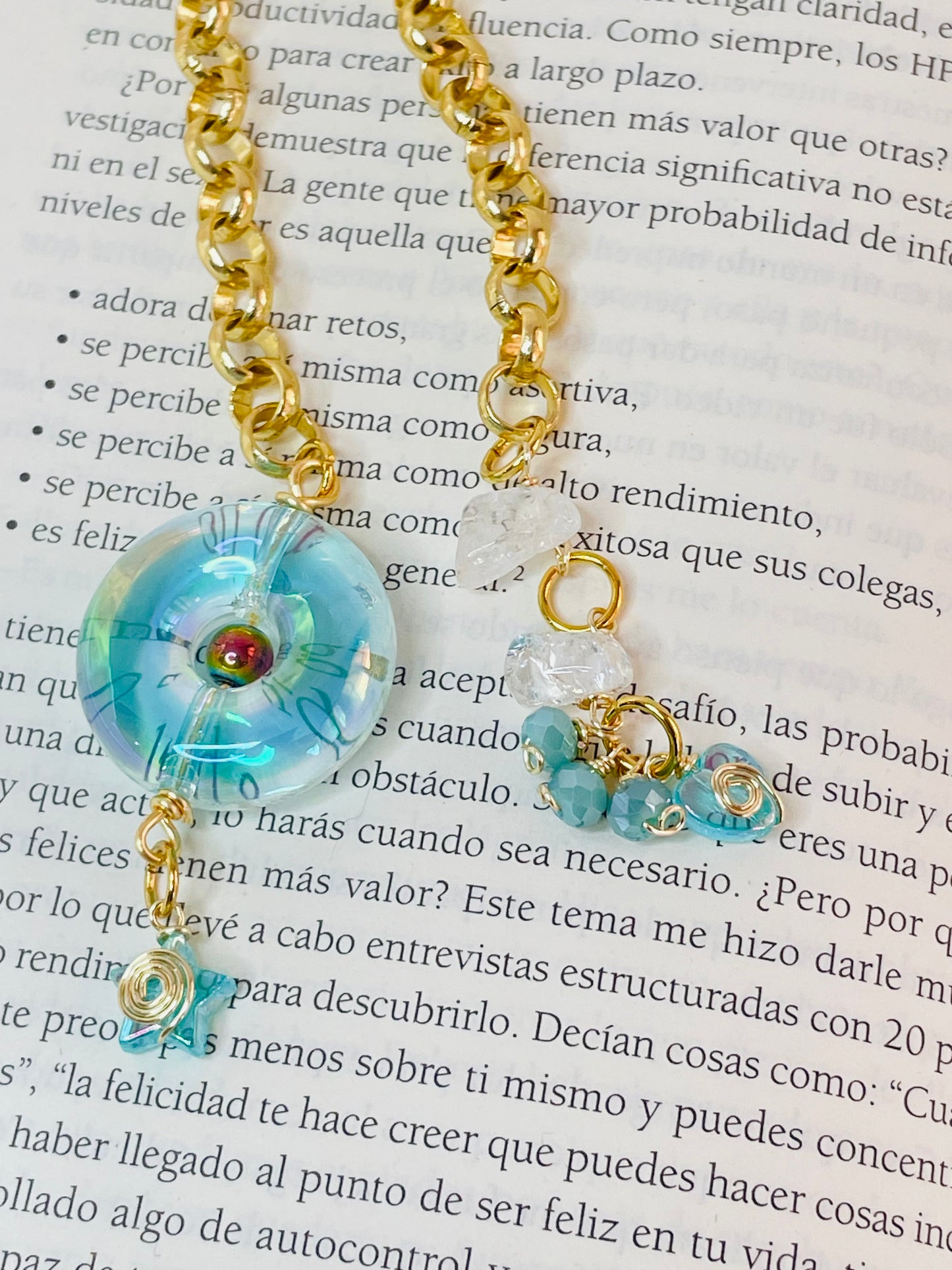 Marcador de Libros Aros de Cristal Chunky