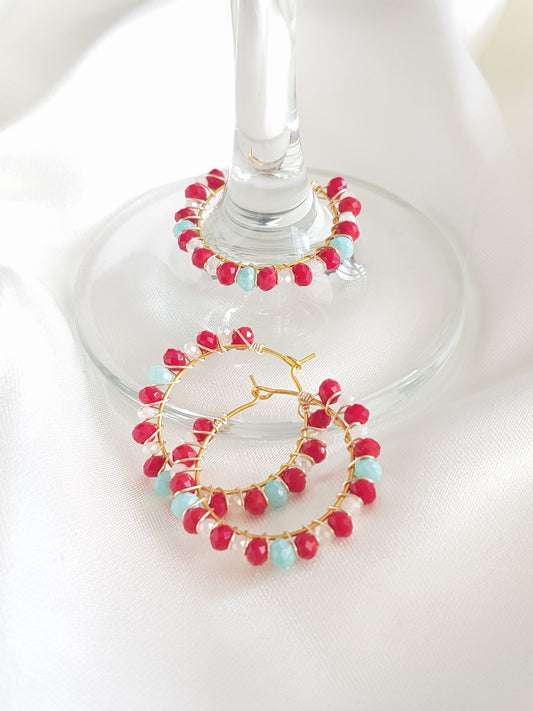 Wine Glass Ring Rojo y Verde Mente
