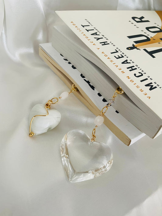 Marcador de Libros Corazón Cristal