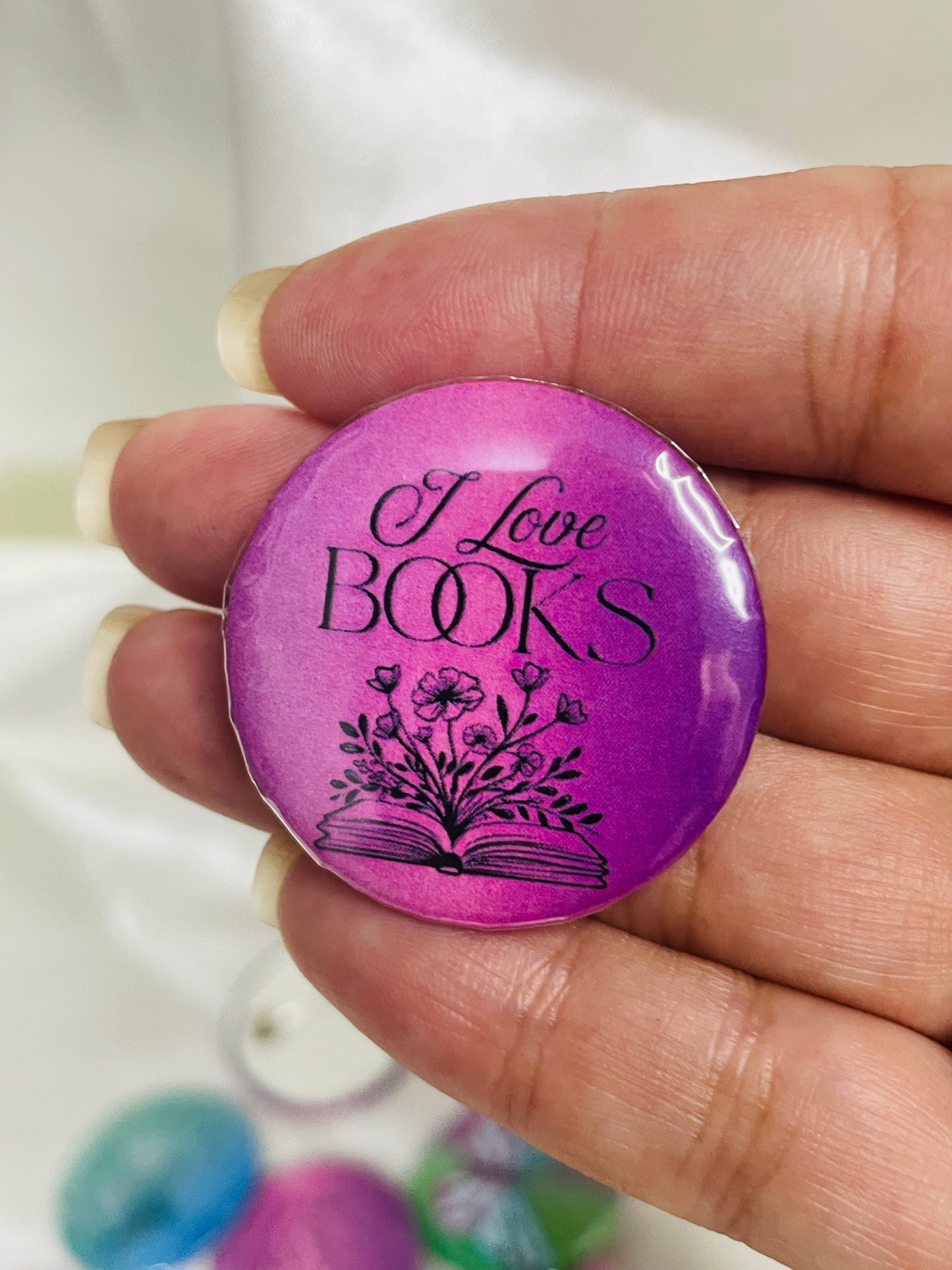 Books Pin Buttons