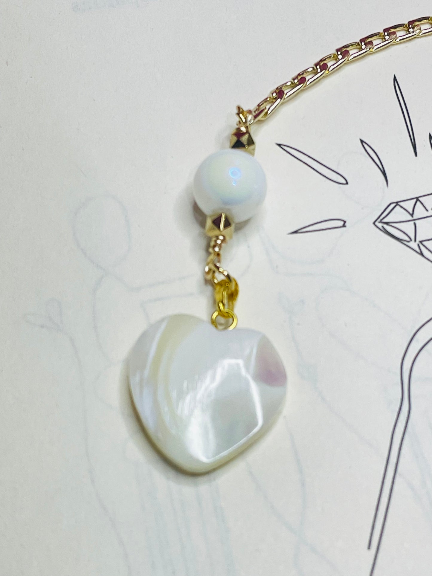 Marcador Corazón de Nácar