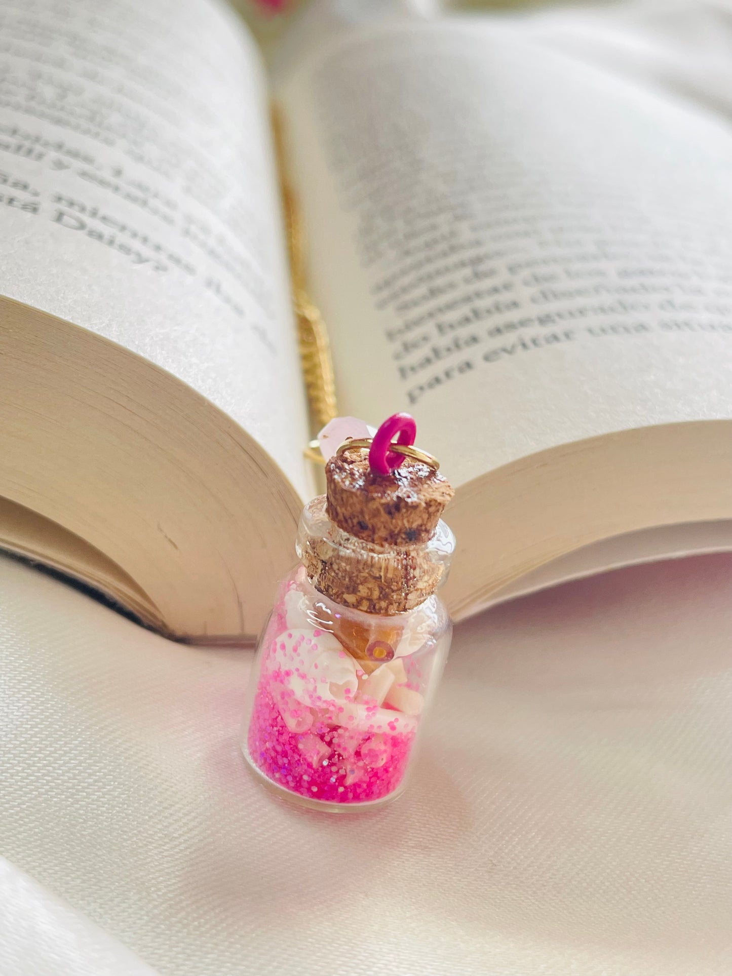 Marcador Botella Cristal Pink Sand
