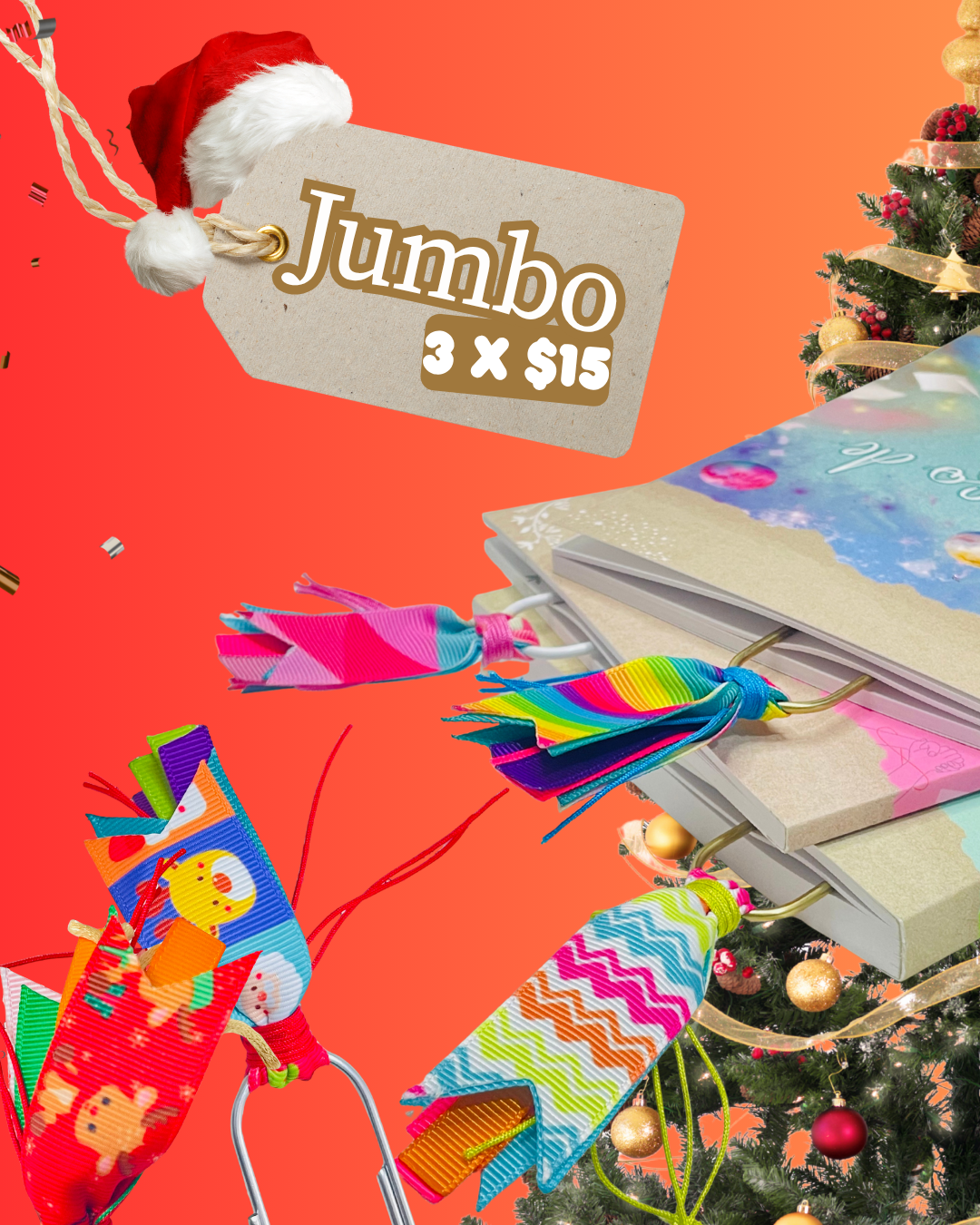 Christmas Jumbo Paper Clips