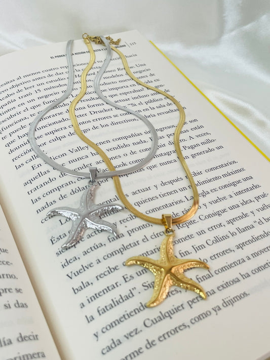 Collar de Estrella de Mar en Stainless Steel