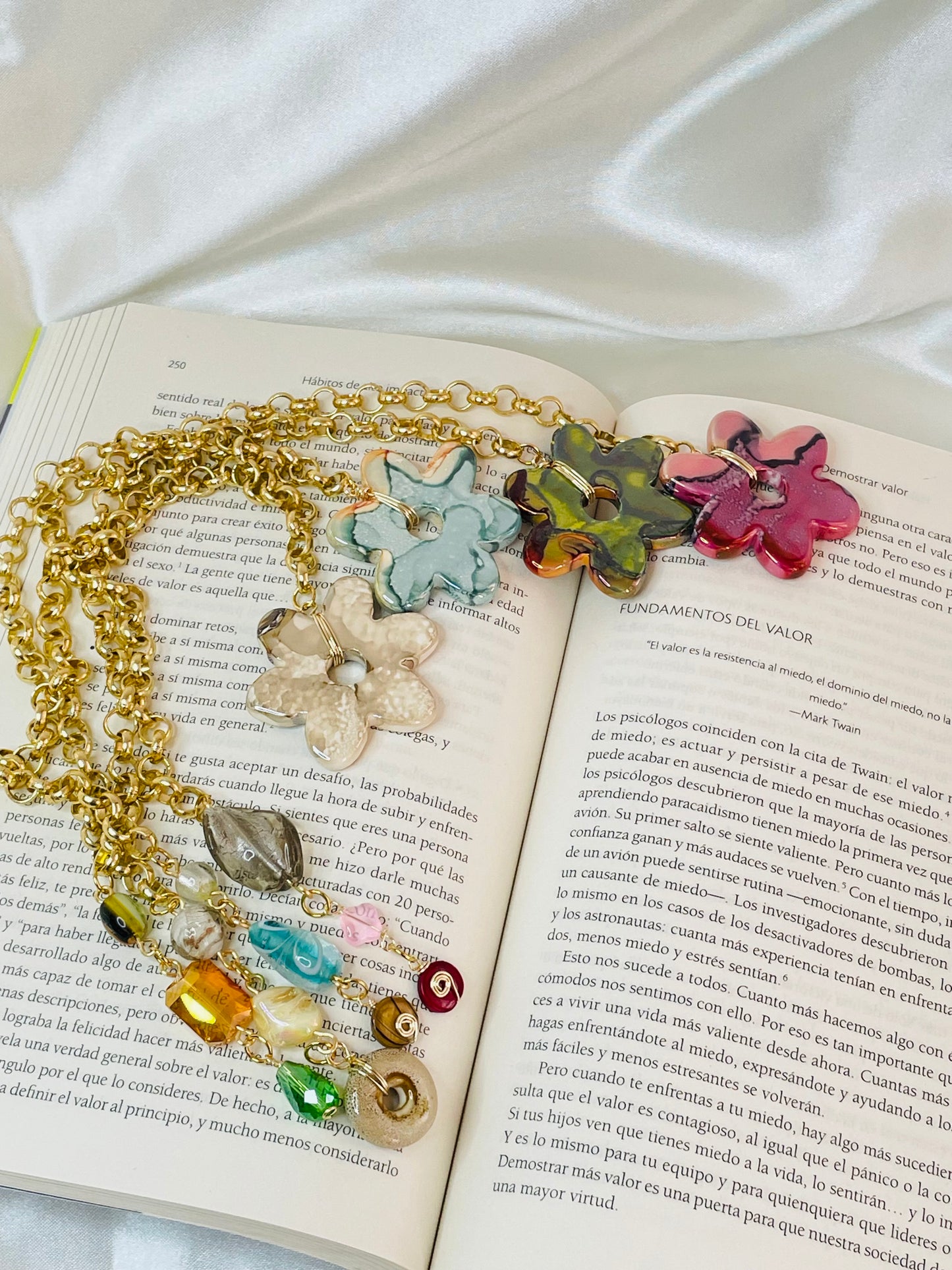 Marcadores de Libros Flor en Cerámica