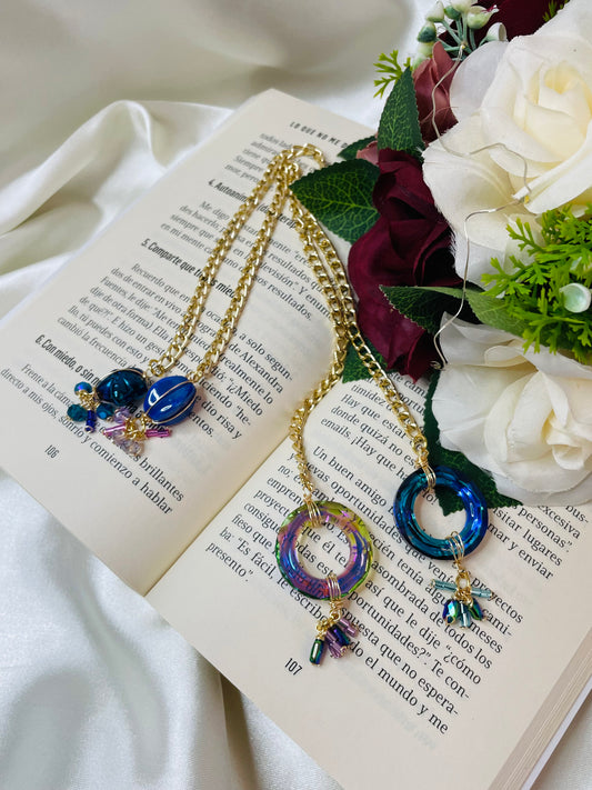 Marcadores de Libros con Aros de Cristal Tornasol